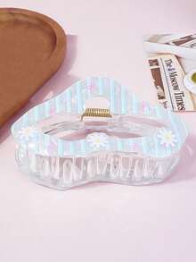 发夹 1 件云朵渐变雪纺花朵发夹，波西米亚鸡蛋花发夹，自然风格夏季海滩发饰发饰优雅爪夹，学校用品，大学 - 多色1 - 查看 1