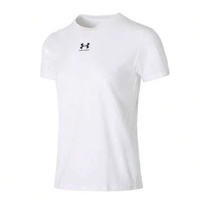 Under Armour 1 Áo thun tay ngắn Rival Core, rộng rãi thoáng khí cho nữ, mặc đi làm, thể thao