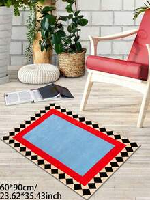 1 Pc Rectangular Printed Swimming Pool Pattern Long-Fiber Polyester Floor Mat; Machine Washable Carpet; Rug For High Traffic Area; Non-Slip, Stain Resistant & Easy To Care Area Rug For Bathroom, Entryway,Living Room, Bedroom, Dining Room, Kitchen, Balcony, Patio And More; Low-Profile Soft Fluffy Room Decor Stuff; Ideal Home Decor Stuff Gift Choice Kitchen Rug - Multicolor - View 11