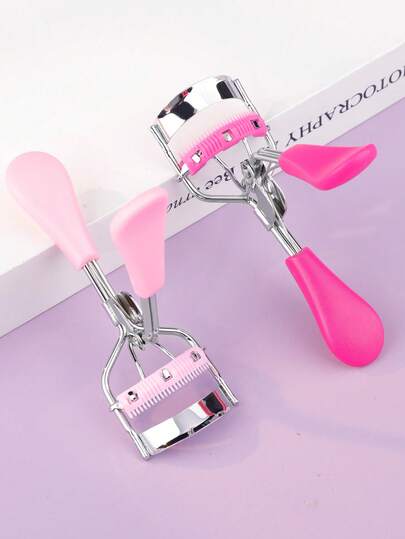 1 Eyelash Curler With Built-In Comb, False Eyelash Applicator, Professional Eyelash Curler, Strong Hold, Defined Contour, Enhances Eyes, Creates Voluminous Lashes, Includes Extra Rubber Pads, Suitable For Daily Makeup Lash Grooming Tool