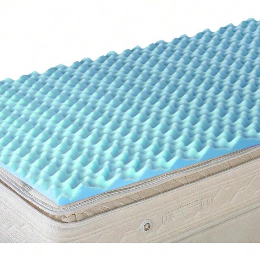 Egg Crate Foam Mattress Topper – Enhanced Support, Cooling Comfort & Pressure Relief - Twin - View 1