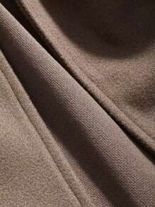 Women's Autumn Double Pocket Lapel Double Row Button Top Mid Length Jacket - Mocha Brown - View 6