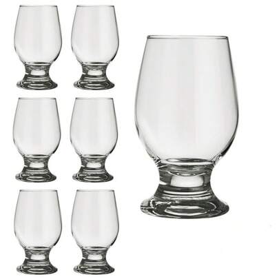 Jogo De Copos Vidro Cerveja Suco Agua Chopp 320 Ml 6 Unids