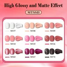 Mtssii 72色7毫升指甲油凝胶，美甲用品，闪粉指甲油，半永久美甲，可卸式LED/UV凝胶指甲油 - 彩色 - 查看 5