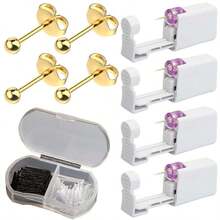 5pcs Ear Piercing Kit With Plastic Earrings For Ear Infection,Disposable Ear Piercing Gun Built-In Earrings Stud - A2 - View 20