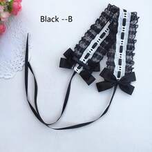 1pc Bowknot Bohemian Polyester Lolita Lace Headband, Versatile Lolita Lace Headband, Sweet Headband Accessory; 5pcs Japanese School Girl/Magical Girl Sakura Xie'Anran Style Hair Clips; 1 Pair Handmade Cute Japanese Angel Wings Hair Clips, Crystal Bowknot Decor Hair Clips - Bow Headdress - View 8