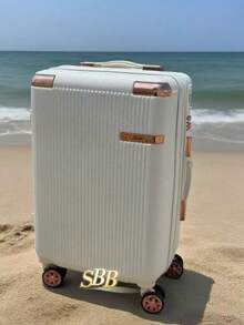 High Quality Carry-On Suitcase, 4 Double Wheels, 360 Degree Rotation, 9kg - White - View 3