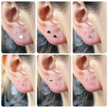 5pcs Ear Piercing Kit With Plastic Earrings For Ear Infection,Disposable Ear Piercing Gun Built-In Earrings Stud