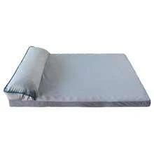 1 件套柔软狗床，带枕头，多种尺寸，适合中大型猫狗，四季皆宜，可拆卸和机洗 - 灰色 - 查看 4