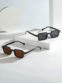 1 pièce/2 pièces Lunettes élégantes vintage à monture complète en plastique pour hommes, convenant pour le trajet quotidien, l'assortiment de tenues, la photographie, les vacances en plein air. Également un cadeau idéal pour la rentrée scolaire, Halloween, Noël, Pâques, la Saint-Valentin, la Fête de l'Indépendance, Thanksgiving, le Nouvel An