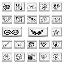 1件装DIY模块化手链，饰有心形、动物、字母元素，适合作为派对礼物送给朋友/情侣，适用于圣诞节、新年、万圣节、情人节等节日，设计精美，不锈钢材质。 - M291557 M292019 M292020 - 查看 1