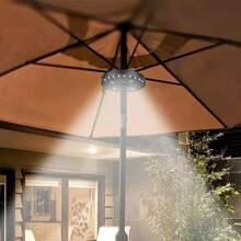 1pc Outdoor Patio Umbrella Light, 28 Bright LED Bulbs, 3 Lighting Modes, Energy-Saving & Easy Installation, Adjustable Clamp & Hanging Hook, Suitable For Garden, Patio Party, Umbrella, Tent
