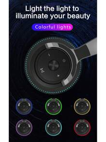 Casques d'écoute de jeu sans fil avec son surround 9D, lumières colorées, basses puissantes, réduction de bruit et microphone HD