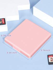 1 Pieza Estuche con 12 ranuras para tarjetas de juego para Switch/Switch 2 (2025), compatible con tarjetas de juego y micro SD, caja de almacenamiento portátil de carcasa dura con forro de silicona suave - Rosa - Multicolor - Ver 5