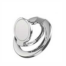 Nuevo soporte magnético universal de aleación con anillo, montaje magnético sin adhesivo, soporte plegable de teléfono con bisagra doble, ajuste multiángulo, soporte de agarre, diseño delgado de 0.16 pulgadas, diámetro de 2.28 pulgadas