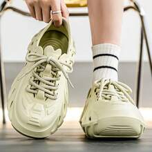 Męskie oddychające, siateczkowe sandały outdoorowe, nowe letnie wsuwane buty do wody, sportowe klapki plażowe, unisexowy design - Zielony - Zobacz 7