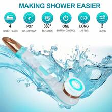 Automatic Electric Shower Brush, Back Scrubber Cleaner, Powerful Exfoliating And Cleaning Machine