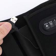 Hailicare Heizung Vibration Unterer Rücken Massagegürtel 3 Stufen Rotes Licht Heiße Kompresse Taillenstütze 3 Stufen Zeitschaltuhr Tragbarer Rückenmassage Lendenwirbelstütze Heizmatte