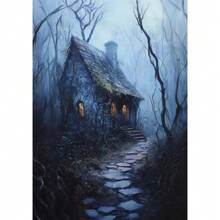 1 pieza Póster de arte de pared con opción de marco, póster de lienzo de pintura de setas botánicas de otoño, sendero de cascada del bosque de otoño de hadas de academia oscura para decoración del hogar en la sala de estar