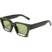 Thick Square  Retro Chunky Rectangle  Protection - C2.23-polarized Green Lens/Green Frame - View 11