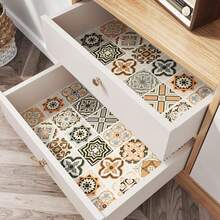 1 Roll Of Color Tiles Self-Adhesive Wallpaper Waterproof Vinyl Peel-Off Contact Paper Home Decoration Bathroom Background Wall Covering Film Kitchen Countertop, Furniture Renovation Wall Stickers DIY Easy Installation Wallpaper 15.7*196.8/118.1/39.3" - Multicolor - View 10