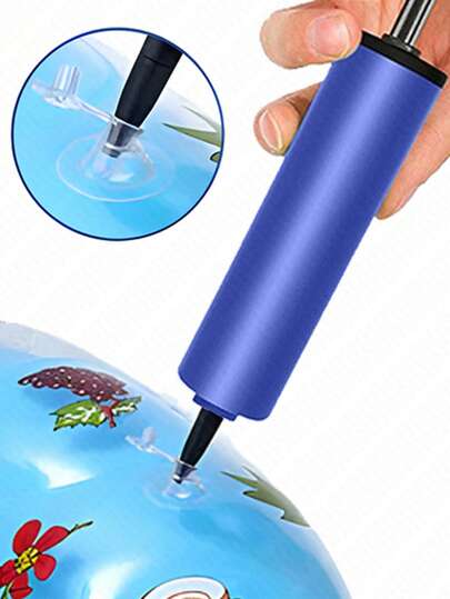 Portable Mini Air Pump For Balloons, Swim Rings, Basketball, Volleyball, Football, Inflatable Equipment (Blue), Beach Essentials, Beach Accessories, Pool Float