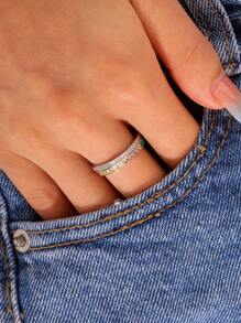 Eleganter Verlaufdiamant 925 Sterlingsilber Schmuck, modisch, wunderschön, anmutig, Geschenk für Partyveranstaltungen, alltägliches Tragen Damen Ring