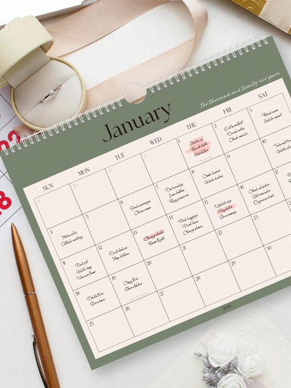 1 Stück 2025 magnetischer Wandkalender, A4 minimalistischer Monatsplaner mit Monatsübersicht & Notizen, 2025.9 - 2026.12, für Mahlzeitenpläne, Aufgaben, Rechnungen & Termine, Büro und Zuhause, Schul-Rückkehr-Zubehör