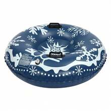 TFCFL 3pcs Round Snow Sleds PVC Ski Circle Inflatable Sled 40inch For Adult - Blue and White - View 7