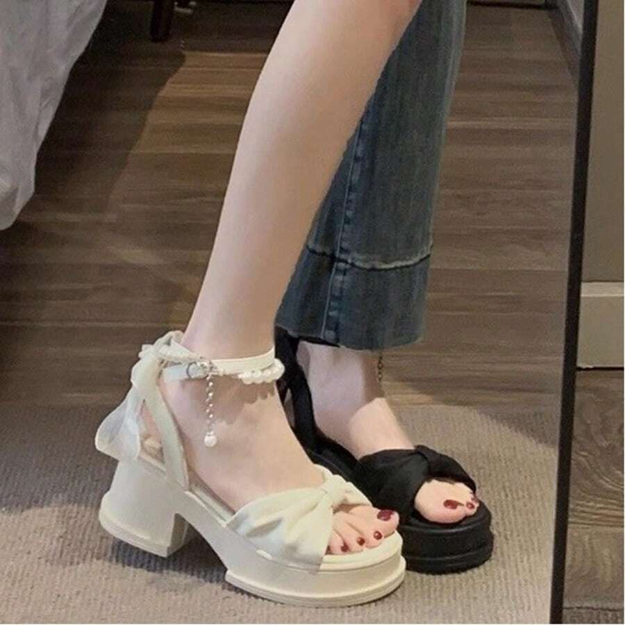 Women's Bow Sandals: New, Spirited, Beaded, One-Strap Fairy-Style Sandals