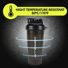 2pcs 24oz/700ml Shaker Bottles For Protein Mixes, Shaker Bottle With Wire Whisk Ball, Protein Shaker Bottle, Shaker Cup, Protein Shaker, Protein Shake Bottle, Bottle Shaker, Dishwasher - 黑色/藍色 - 查看 10