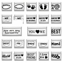 1件装DIY模块化手链，饰有心形、动物、字母元素，适合作为派对礼物送给朋友/情侣，适用于圣诞节、新年、万圣节、情人节等节日，设计精美，不锈钢材质。 - M291557 M292019 M292020 - 查看 7