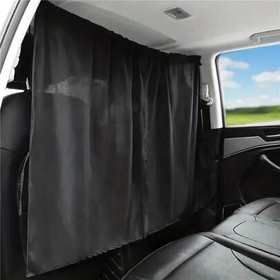 2 unids/set cortinas de privacidad para coche parasol aislamiento cortina de privacidad cortina divisora de aire acondicionado para asientos delanteros y traseros