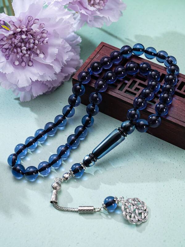 1pc 45pcs 10mm Tree Beads Bracelet, Arabic Style Fashionable & Versatile Resin Bracelet, Colorful Luxury Resin Jewelry