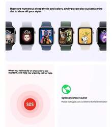 Apple SE Urban Health Edition GPS Watch Blood Oxygen Monitoring Fall Detection Waterproof Super Retina Display Long Battery Life Multiple Options