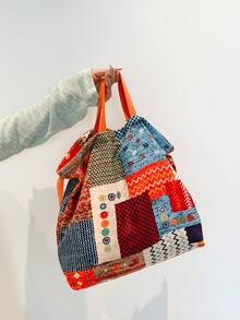 休闲多功能户外大容量女士单肩包 - 彩色 - 查看 3