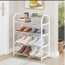1 pièce Étagère à chaussures économique pour l'entrée de la maison, le dortoir. Rack de rangement attrayant à plusieurs niveaux pour l'entrée. Meuble à chaussures anti-poussière. Étagère à 4 niveaux pour le balcon. Super grande capacité de rangement