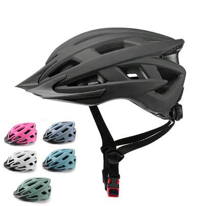 1pc Unisex Lightweight Adjustable Bike Helmet With Detachable Visor - Black Carbon Fiber Design For Men & Women, Ideal For Mountain And Road Cycling, Cycling Helmet Carbon Fiber Look Visorequipped Helmet
