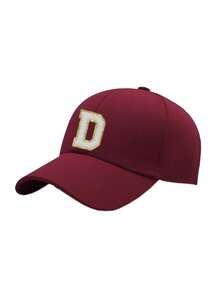 1pc Personalized 26 Letter Name Print Sun Hat Baseball Cap, Adjustable Unisex Kids Outdoor Casual Sun Protection Hat