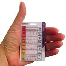 1pc ECG Self-Measurement Ruler Pocket Card, 4 Styles, Simple & Practical Pocket Card For Multiple Groups