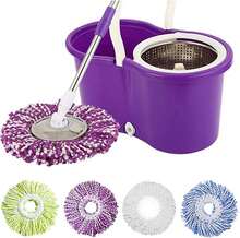 5 Replacement Mop Micro Head Refill For 360° Spin Magic Mop-Microfiber Replacement Mop Head-Round Shape Standard Size,7658834 - Cadet Blue - View 2