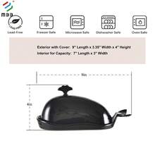 Ursword 1 zestaw pięknej ceramicznej maselniczki z pokrywką do lodówki blatowej, pojemnik na masło w kształcie wieloryba z porcelanową pokrywką i uchwytem do masła w kostce East West Coast, pojemnik na masło, zabawny wystrój kuchni i akcesoria na prezenty kuchenne, kolorowy, zawiera kolor biały, zielony, pomarańczowy, żółty i czarny