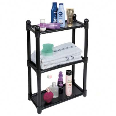 Prateleira Estante Modular Multiuso Empilhável Resistente 3 Andares Cozinha Quarto Sala Banheiro