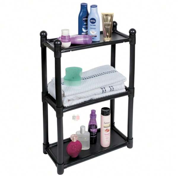 Prateleira Estante Modular Multiuso Empilhável Resistente 3 Andares Cozinha Quarto Sala Banheiro