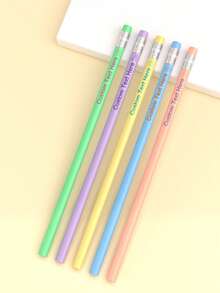 6/12/30/60/120/240 Pcs Customized Engraved Name & Logo Pencils | Pastel Color HB Wooden Pencils With Erasers | Personalized Student Birthday, Christmas, Wedding, Bridal Shower Gifts | Bulk Classroom, Office, Art Supplies (Back To School/Valentine's Day/Corporate Gifts) School Supplies (Textbook Marking/Homework Writing/Exam Filling) | Teacher's Day Gifts + Nurse Medical Records + Wedding Guest Favors | Student Exclusive