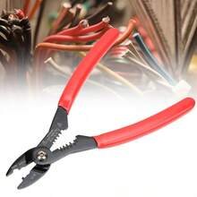 Electric Cable Wire Cutter Stripper Pliers Crimper Electrician Tools Kits Red - Red - View 1