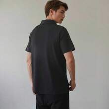 Under Armour 【运动复古】男士经典Polo衫，透气短袖，商务休闲翻领T恤，简约百搭高尔夫上衣，弹力速干时尚款 - 黑色 - 查看 5