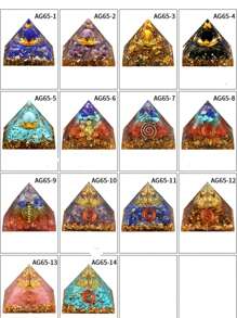 Boho Resin Geometric Pyramid Decor Large 6.5cm - Aesthetic Crystal Obelisk Shelf Decor, Zen Office Ornament, Spiritual Gift For Women Men,Nique Gift Idea For Housewarming Office Desk Display