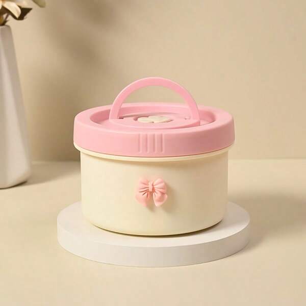 1 pieza Caja bento rosa con diseño de mariposa, puede utilizarse como organizador de dulces, frutos secos, misceláneos, contenedor para adultos, hombres, alimentos, apto para microondas, ideal como regalo