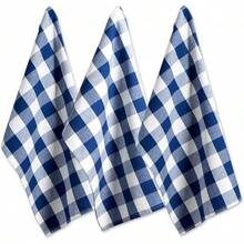 Cuadros estilo búfalo en azul marino y crema